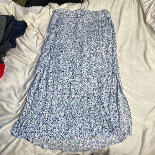 Cotton On Floral Blue White Elastic Waist Maxi Skirt Extra Large XL