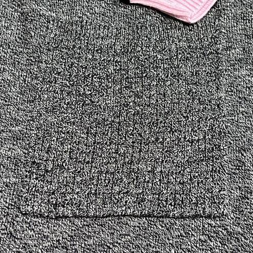 Talbots T by  Mixed Texture Marled Cardigan Womens Sz S Pink/Black/Grey Long Cozy