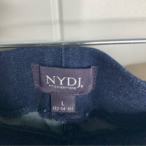 NYDJ  pull on slim high waisted bootcut dark wash langley jeans size 14 16 large