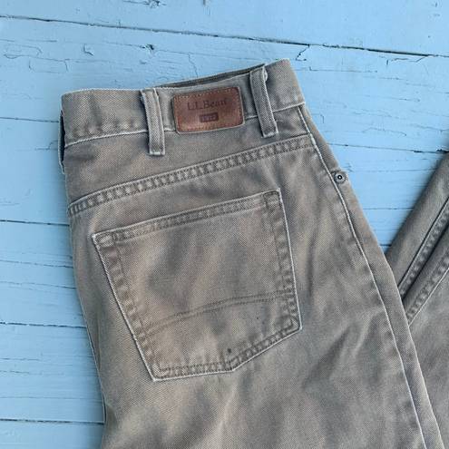 L.L.Bean Tan Brown  Jeans Denim Pants 