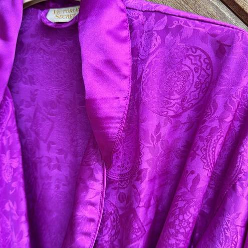 Victoria's Secret Vintage magenta purple gold label Victoria’s Secret dressing gown robe M L