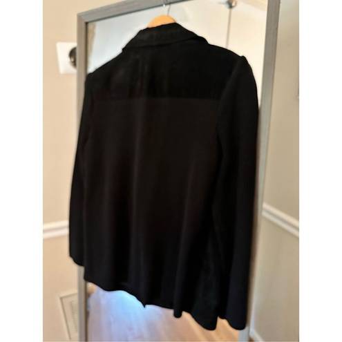 Peter Nygard  Leather Black Jacket Size Petite Medium