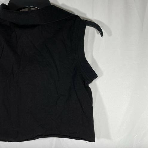 SEEK the Label NWT  Black Polo Sleeveless Crop Top