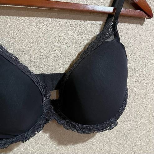 Natori  dark charcoal gray lace bra - size 36DD