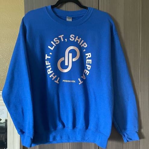 Gildan Poshmark Thrift List Ship Repeat Graphic Crewneck  Sweatshirt