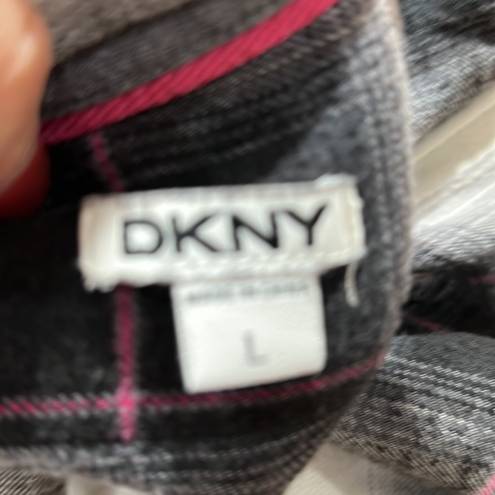 DKNY  plaid button up shirt