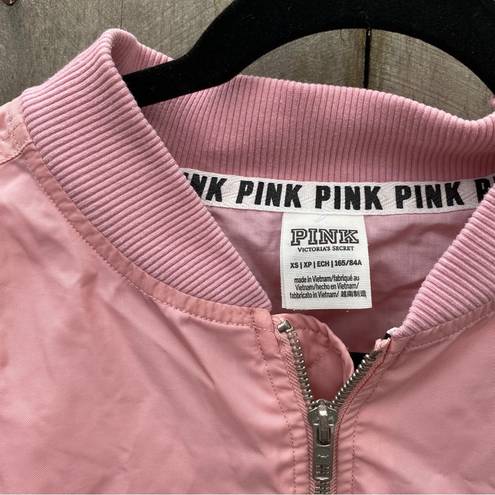 PINK - Victoria's Secret Victoria's Secret PINK pink bomber varsity jacket