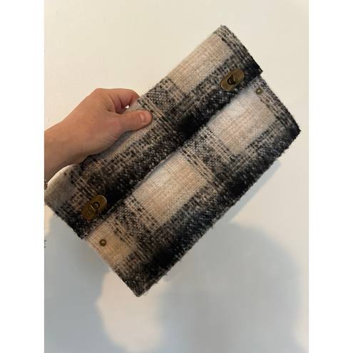 Anthropologie  Schuler & Sons Philadelphia Wool Plaid Clutch