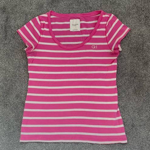 Gilly Hicks  pink striped t shirt