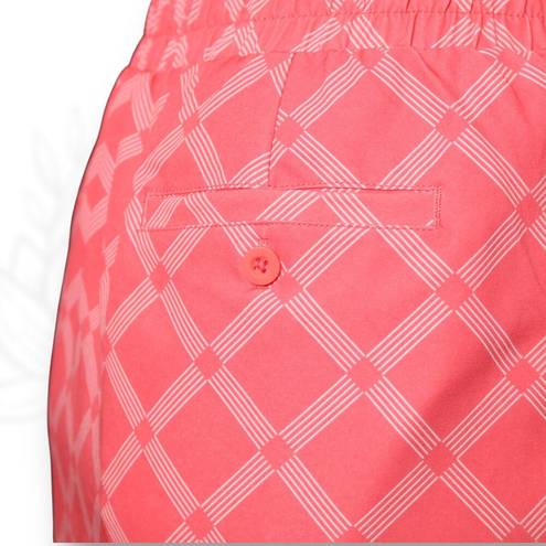 Kyodan  Geo Print Golf Tennis Skort Coral Pink & White Shorts Ball Pocket Size XS