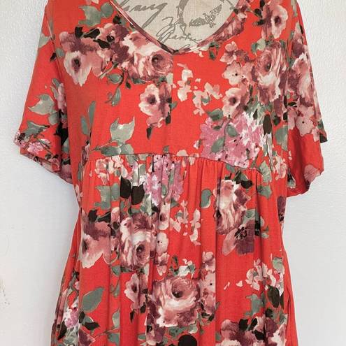 Harper Haptics By Holly  Womens Dress Sz Small Floral Pleated Pockets Babydoll