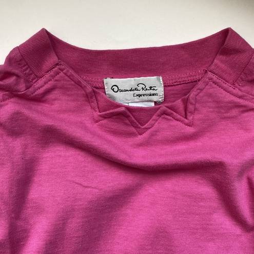 Oscar de la Renta Vintage  Expressions barbiecore pink t-shirt, size large