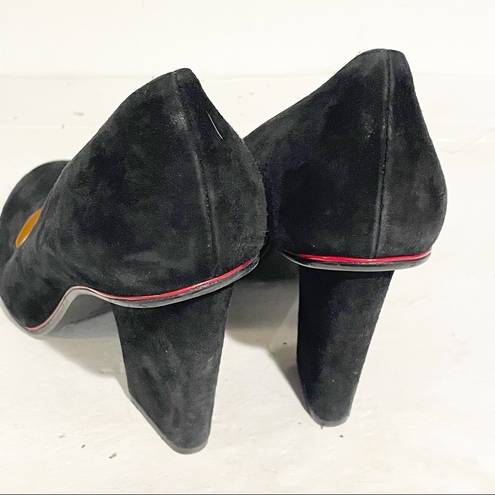 Kate Spade  Size 10B Black Suede Leather Round Toe Square Heel Shoes