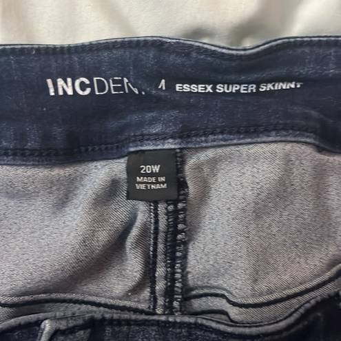 INC  Denim Essex Super Skinny Dark Wash Jeans - Sz 20W (20”-24”W)