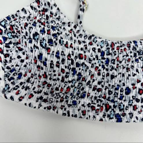 Xhilaration  red white blue side tie high leg scoop waist bikini swimsuit set