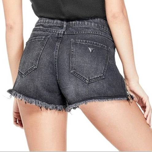 Guess  Mya Zipper Denim High Rise Shorts sz 24