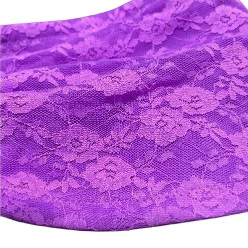 PINK - Victoria's Secret  Purple Floral Lace Bandeau Bra Size Large / L - NEW