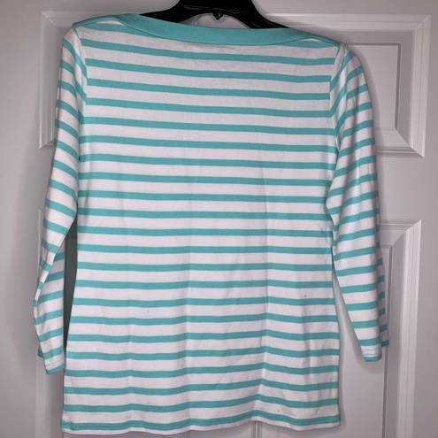 Pendleton New Pendleon Trimmed Tee Top Size XS Striped