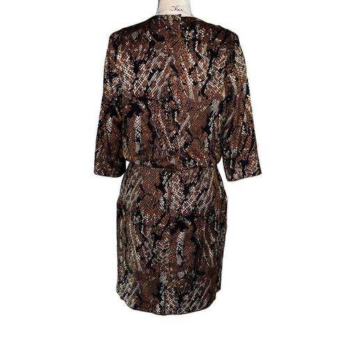 Etcetera  brown & black silk  dress 14