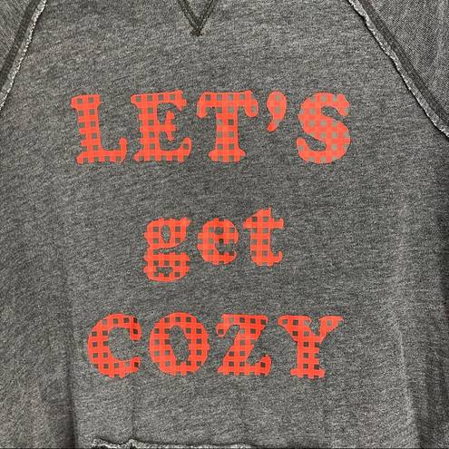 Grayson Threads LET'S GET COZY SOFT COTTON BLEND GRAPHIC HOODIE SIZE XL