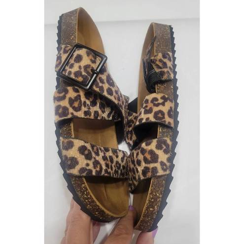 American Eagle  Leopard Strappy Sandals Size 7