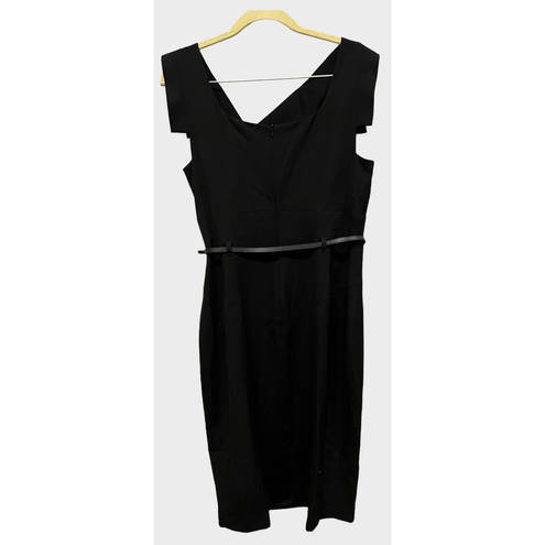 Black Halo NWT  'Jackie' Belted Gabardine Sheath Dress (12)