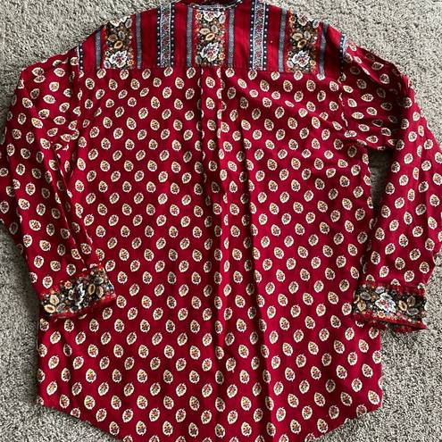 Vera Bradley  women’s small long sleeve button down top