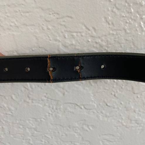 Dockers Vintage  made in USA khaki green leather belt