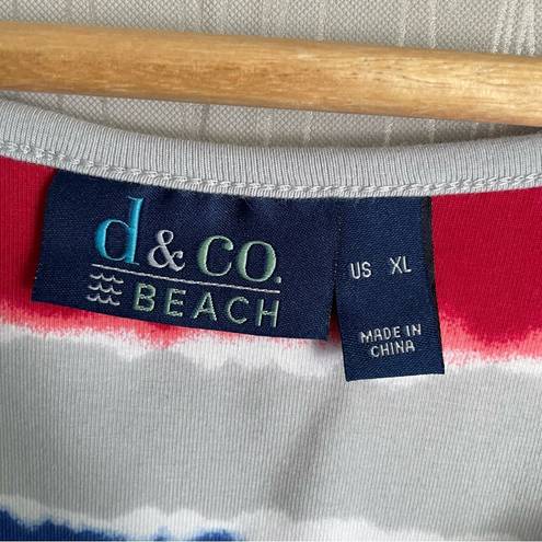 Krass&co D& Beach Cpverup Dress Red White Blue Swim Cover Casual Dress Pocket Lounge XL