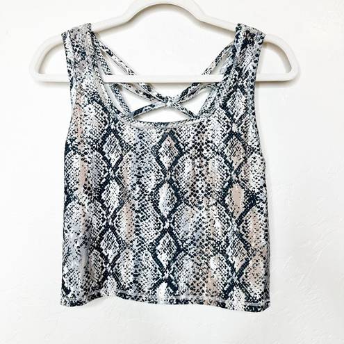 Butter Soft Flexure Bodywear  Snake Skin Print Sleeveless Activewear Crop Top