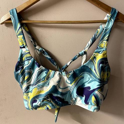 Modcloth  Blue Marble Swirl Swim Top