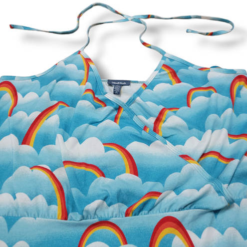 Modcloth  Bodysuit Size 2X Plus Size Bodysuit Halter Rainbows And Clouds New NWOT