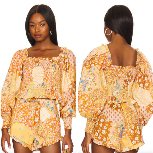 Spell & The Gypsy Collective Spell & The Gypsy $288 Freda Shirred Blouse + Patchwork Shorts Set