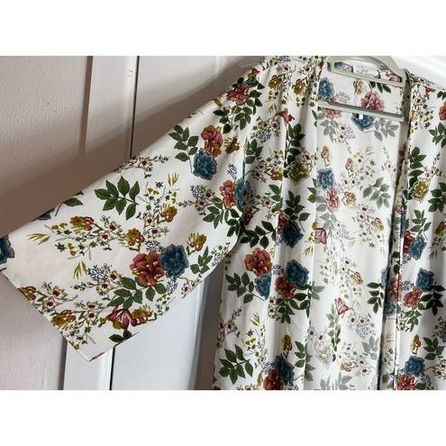 Blossom Bailey's  Floral 3/4 Sleeve Kimono Duster One Size