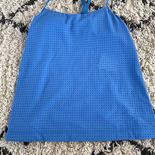 Nike  Essential Layered 2-in-1 Sporty Tankini Swim Top Small "Pacific Blue"