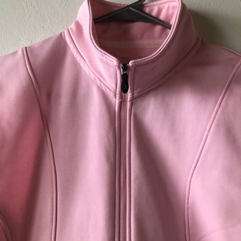 Second Skin  Womens Pink Waist Jacket Front & Pockets Zipped Size Medium