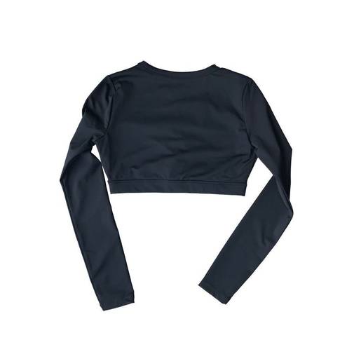 n:philanthropy  Black Roxbury Womens Cut-Out Asymmteric Crop Top