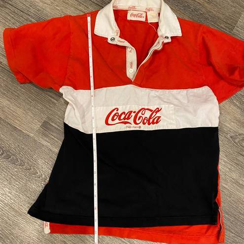 Coca-Cola Vintage  90s retro collared polo shirt Small