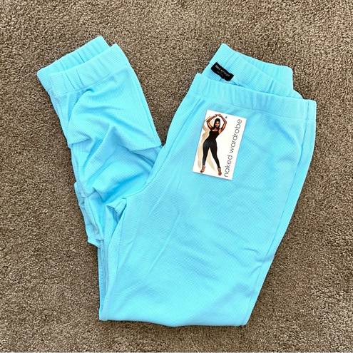 Naked Wardrobe NWT  Blue Thermal On the Run Jogger