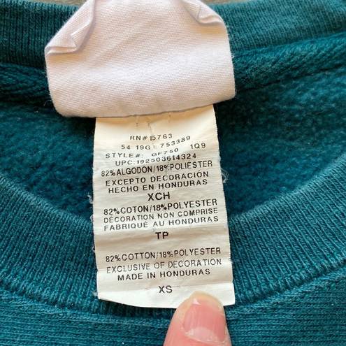 Champion Vintage X-Small  Reverse Weave Crewneck Sweater Turquoise/ Aquamarine