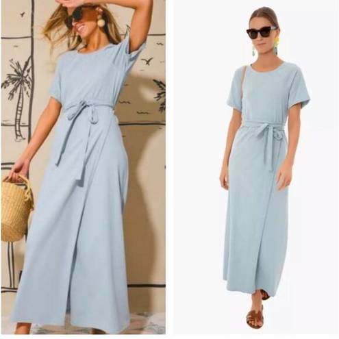 Tuckernuck  Pomander Place Slate Blue Sawyer Dress Belted