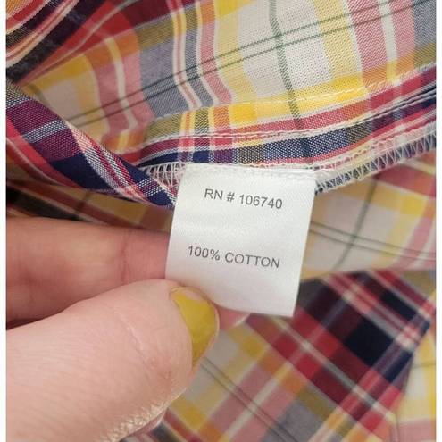 Chadwick's  Plaid Long Sleeve Button-Down Shirt XL NWOT 100% Cotton
