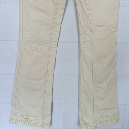 Antik Denim  Women's Cream Low Rise Bootcut Jeans Size 25 Western Button Fly