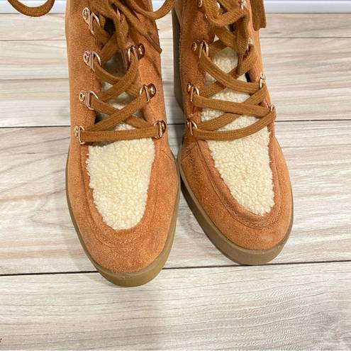 Jessica Simpson 117.  Maelyn Lace-Up Platform Wedge Hiker Boot Size 8