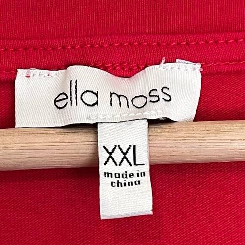 Ella Moss  Love Tee‎ Womens Size 2XL T-Shirt Casual Boxy Fit Red