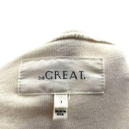 The Great . Oversized Sherpa Fleece Pullover Sweatshirt Sweater Cream sz Small, 1