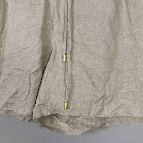 Krass&co  Ellen Tracy Womens Size XL Sandstone Linen Drawstring Shorts Pockets