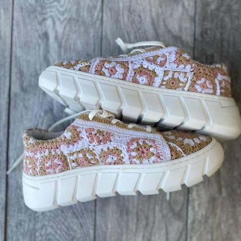 Free People  crochet sneakers size 9