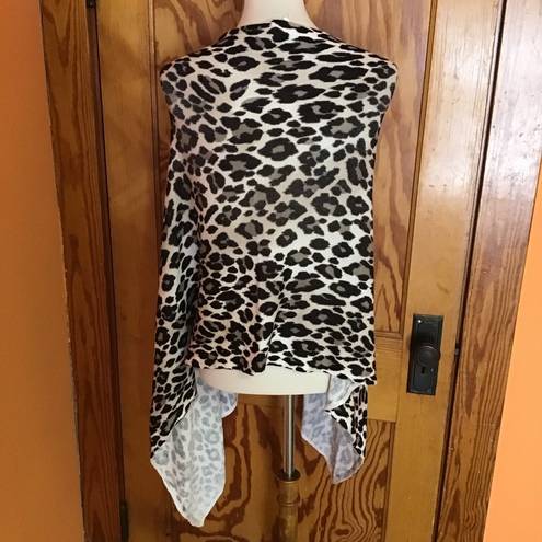 Chico's  Layla Leopard Print Poncho Cover up