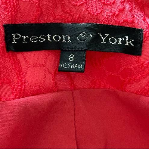 Preston & York  Carlita Lace Jacquard Two Piece Dress with Matching Jacket Sz 8